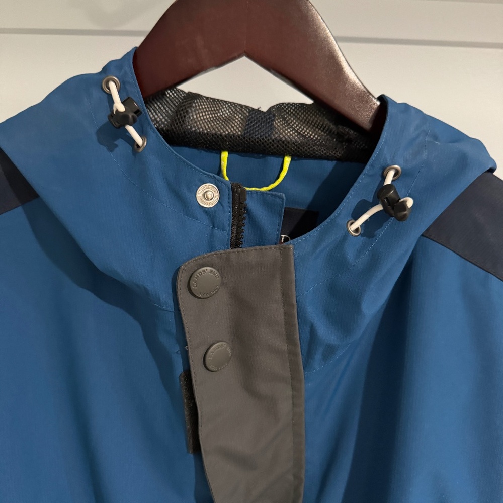 LANDS END Waterproof Squall Rain Coat M Blue Mesh Lining Jacket - Picture 5 of 13